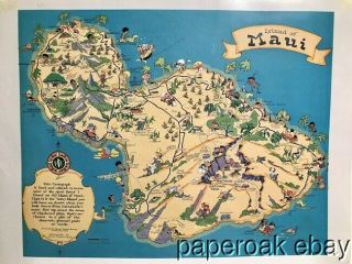 ca1931 Four Cartograph Maps Of Hawaiian Islands By Ruth Taylor White 2