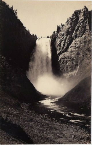 Lower Falls Of The Yellowstone Grand Canyon By F.  Jay Haynes 1870s Boudoir Photo