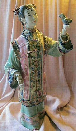 Exquisite Shiwan Chinese Porcelain/Ceramic Figurine by Master Artist Lin Heihe 2