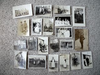 21 Historic World War I Era Photos & Post Cards - Soldiers - Nurses