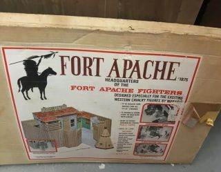 Vintage: Fort Apache Fighting Fort 1875 W/ Box From Marx (1967) Rare