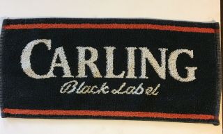 Vintage Beer Pub Bar Towel Carling Black Label Aprox.  17 X 8 B929