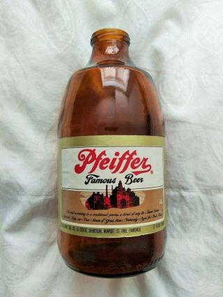 Vintage 12oz Pfeiffer Famous Beer Stubby Bottle La Crosse Wisconsin