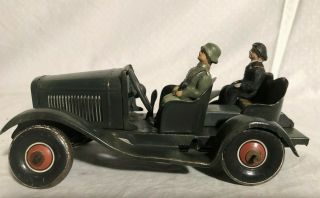 Tippco Command Staff Car Wind Up With Figures.  1930s Germany