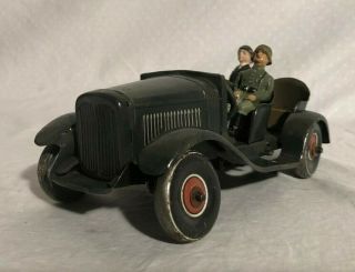 Tippco Command Staff Car wind up with figures.  1930s Germany 3