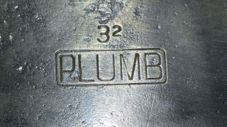 Vintage Plumb 32 Cruiser Axe Double Bit Axe Head Saddle Logging Lumber