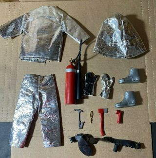 Vintage 1964 Gi Joe Crash Crew Complete Outfit W/ Tools Tank Mask Gloves Boots