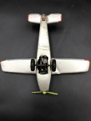Vintage Marx Tin Litho Hanger and Vintage Tin Friction Cessna Airplane 3