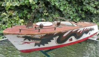 Ito/tmy 18 Inch Dragon Boat Japan Patina /nice Paint