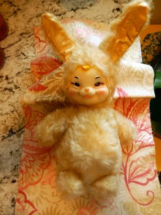 Rare Rushton Rubber Face Stuffed Toy Bunny