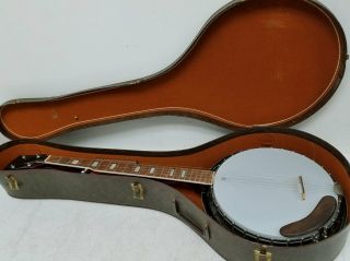 Vintage 5 - String Resonator Banjo 727.  1264 Label W/ Case