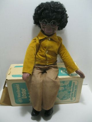 Vintage Lester Ventriloquist Dummy Doll Eg Box & Record 1973