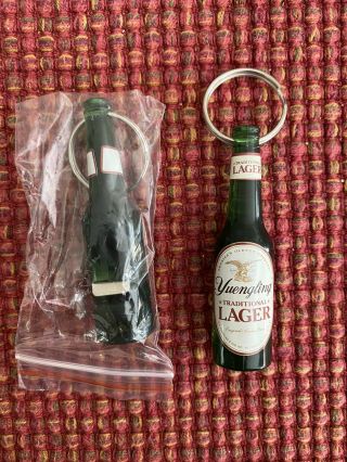 (2) Yuengling Lager Beer Keychain Bottle Openers
