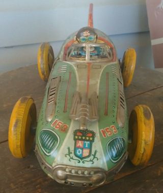 Made In Japan Yonezawa Atom Racer Tin Litho Friction 2