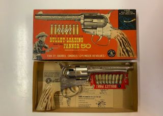 Mattel Bullet Loading Fanner - 50,  Bullet Pak,  Box,  And Instructions
