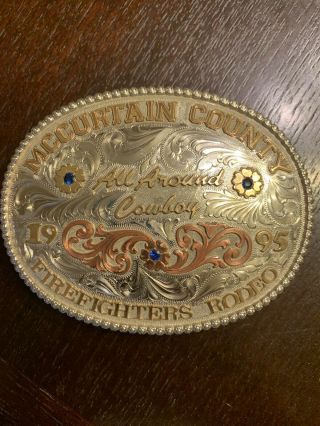 Champion Trophy Rodeo Buckle - All Around Cowboy - Champion - 1995