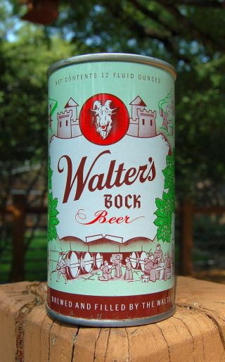 SPECTACULAR WALTER ' S BOCK PULL TAB BEER CAN EXCEPTIONAL B/O ' ed 3