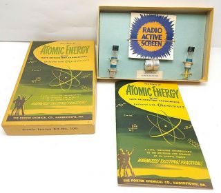 1947 Porter Chemical Atomic Energy Kit No.  100 W/ Box