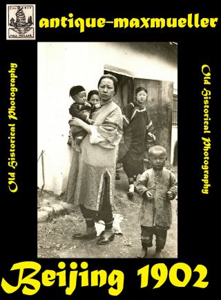China Beijing Peking Chinese House Family Residents 2x - Orig.  Photos ≈ 1902