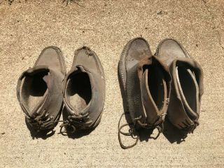 Vintage Native American Moccasins Leather 3 Pair