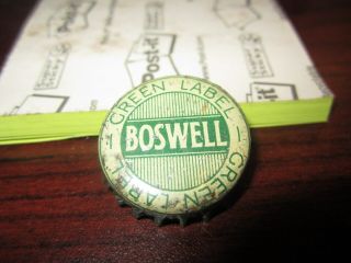 Boswell Breen Label - Canadian Cork Beer Bottle Cap - Canada Crown