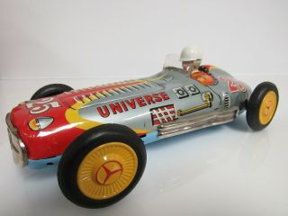 Rare Vintage Yonezawa Japan Tin Friction Universe Mercedes Indy Racer MIB SB180 2