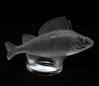 Vintage 6 " Signed French Lalique Koi Carp Fish Crystal Glass Figurine