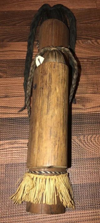 Museum Piece Liberian African Carved Wood Hair Primitive Doll 1