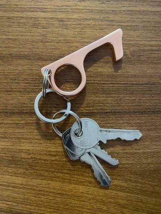 Touchless Copper Key Chain And Bottle Opener,