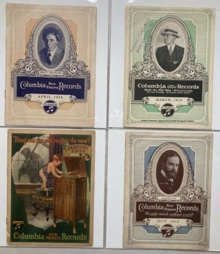 Vintage Columbia Records Catalogues: 1924 - 1928 - 4 In All