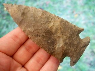 Fine 3 3/4 Inch Tennessee Kirk Corner Notched Point Arrowheads Artifacts