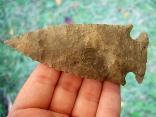 Fine 3 3/4 inch Tennessee Kirk Corner Notched Point Arrowheads Artifacts 3