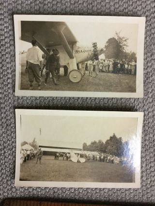 2 Vintage Charles Lindberg Spirit Of St.  Louis Snapshot Photos
