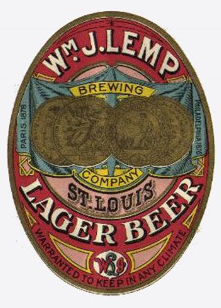 Lemp Brewing Lager Beer Label T Shirt St Louis Small - Xxxlarge