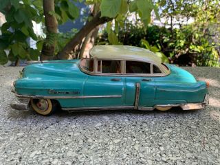 1953 Gama Two - Tone Tin Cadillac Sedan; 12 " Long