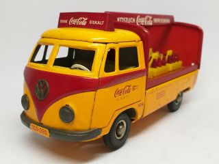 Rare Tco Tipp & Co Litho Tin Toy Volkswagen Coca - Cola Germany W/ Box