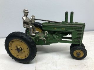 Rare Antique John Deere Model A Tractor Nickel Driver Cast Iron Arcade