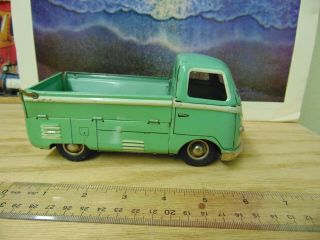 1950s Goso German Wind - Up Vw Volkswagen Pickup Truck Tin Toy