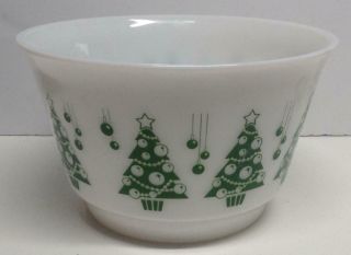 Vintage Hazel Atlas Christmas Tree Punch Bowl Eggnog Bowl Milkglass