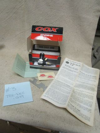 3 Vtg Cox Pee Wee.  049 High Power Competition Flying / N.  O.  S Engine