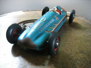 Old Tippco 840F Tinplate Racing Car Tin Friction Race Germany 1950 Toy 3
