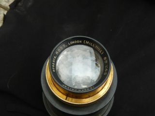 Vintage Lens.  Ross London (mill Hill) 6in 1;4.  5 Tessar Air Ministry Ww2 ???