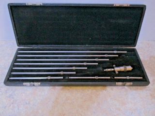 Vintage L.  S.  Starrett Co.  Depth Micrometer Gauge Set,  Made In U.  S.  A.