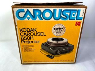 Vintage Kodak Carousel 650h Projector With Remote Box Instructions