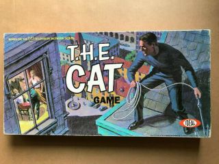 1966 T.  H.  E.  Cat Tv Show Board Game Ideal Robert Loggia Complete &