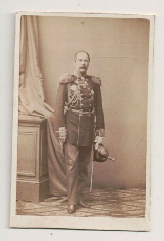 Vintage Cdv Prince Eduard Totleben Imperial Russian Army General