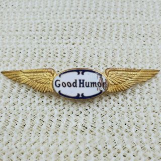 Good Humor Ice Cream Wings/enamel Gold Pin 1940 