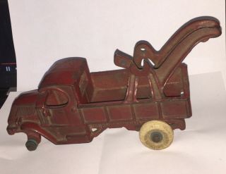 Arcade Champion Cast Iron Mack Wrecker Service Toy Truck C.  1920