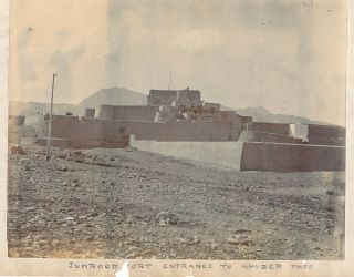 Photo Jumrood Fort Entrance To Khybert Pass India North West Frontier C1890