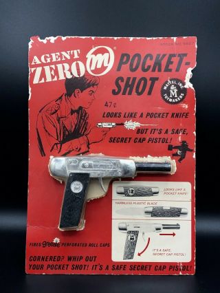 Mattel Agent Zero M Pocket - Shot Cap Pistol Gun In Package
